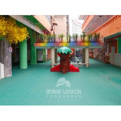 广州幼儿园悬浮地板大方格弹性拼装地板